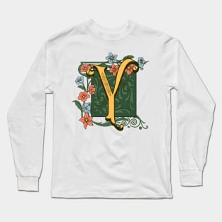 Art Nouveau Letter Y, Ornamental Letter Y, Art Deco Long Sleeve T-Shirt